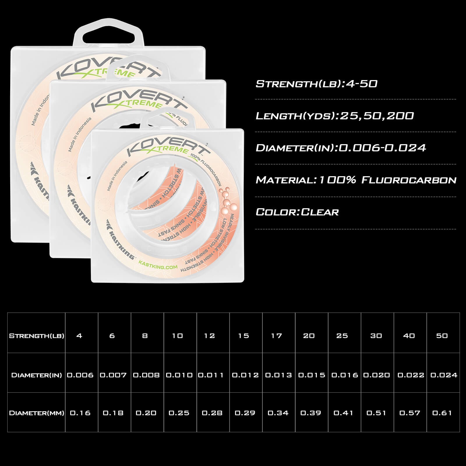 KastKing Kovert Xtreme 100% Fluorocarbon